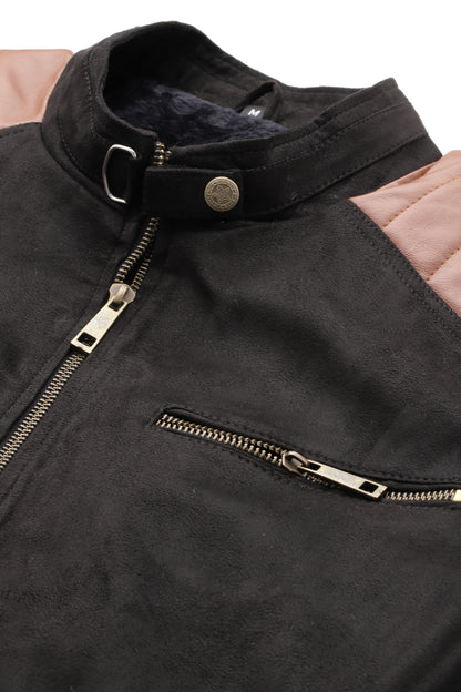 Leather Retail Men’s Casual Suede Leather Regular Jacket ( LRSUDM45BL )