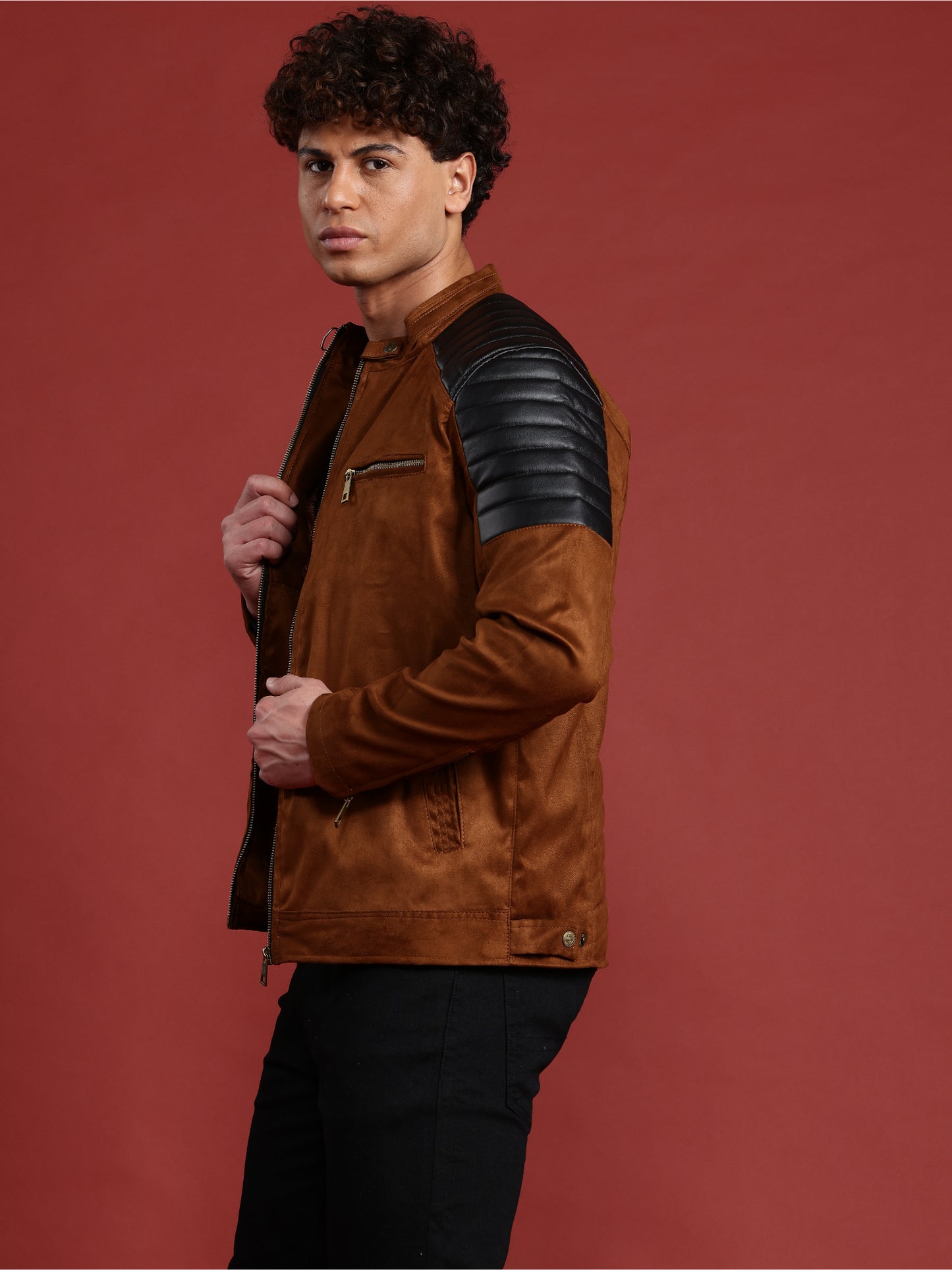 Leather Retail Men’s Casual Suede Leather Regular Jacket (LRSUDM45BR)