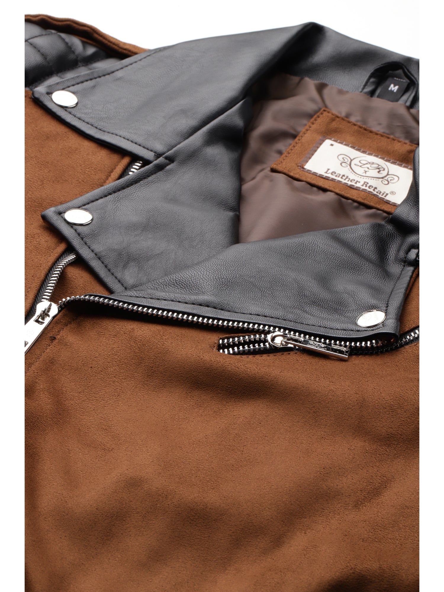 Leather Retail Men’s Casual Suede Leather Biker Jacket ( LRSUDM47BR )