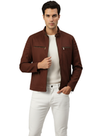 Leather Retail Men's Suede Faux Coffee Leather Jacket ( LRAISUDTWCO )