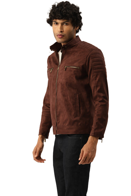 Leather Retail Men's Suede Faux Coffee Leather Jacket ( LRSUDTWCO )