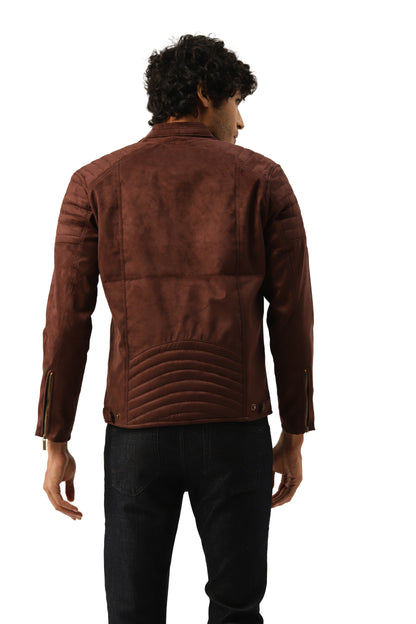 Leather Retail Men's Suede Faux Coffee Leather Jacket ( LRSUDTWCO )