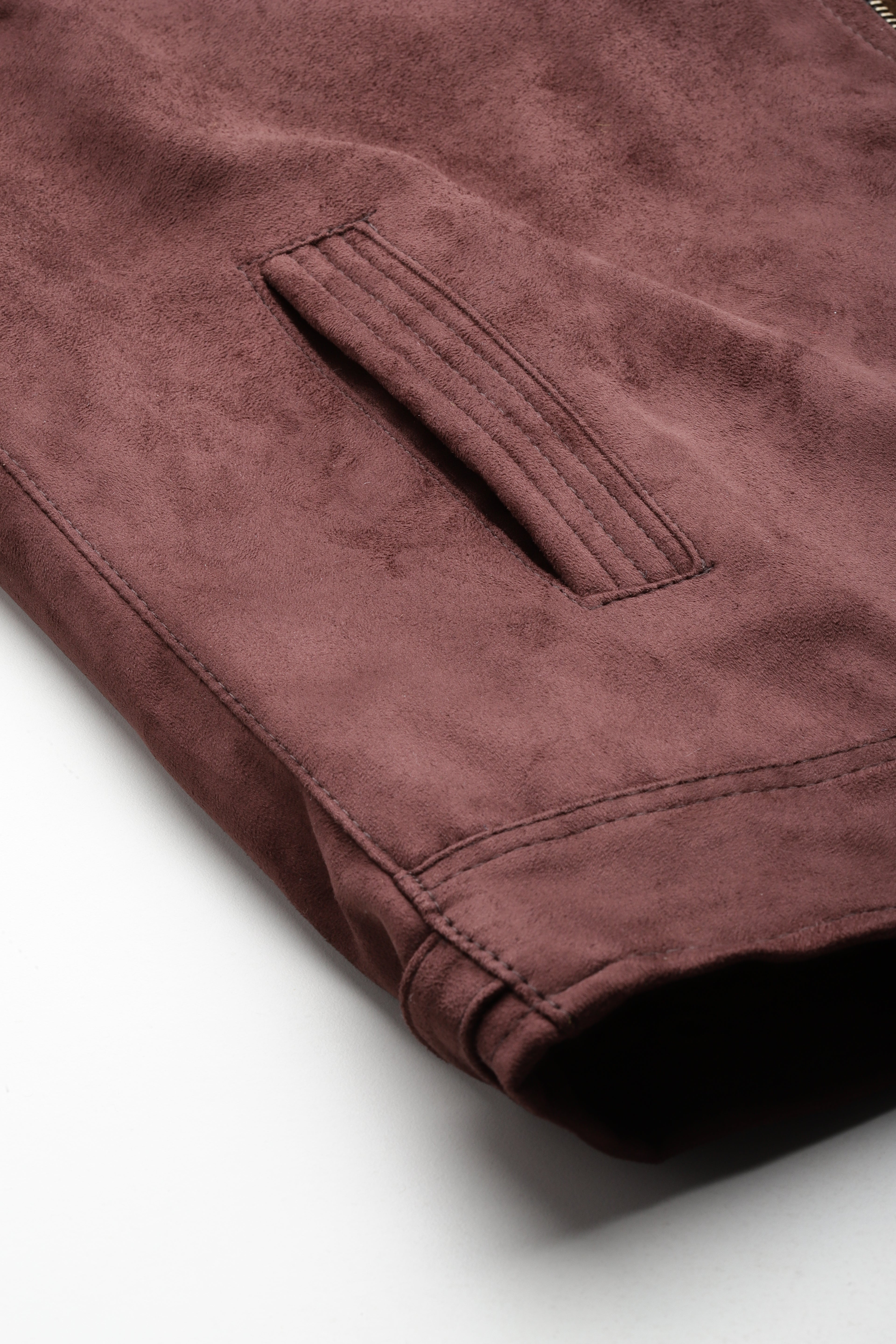 Leather Retail Men's Suede Faux Coffee Leather Jacket ( LRSUDTWCO )