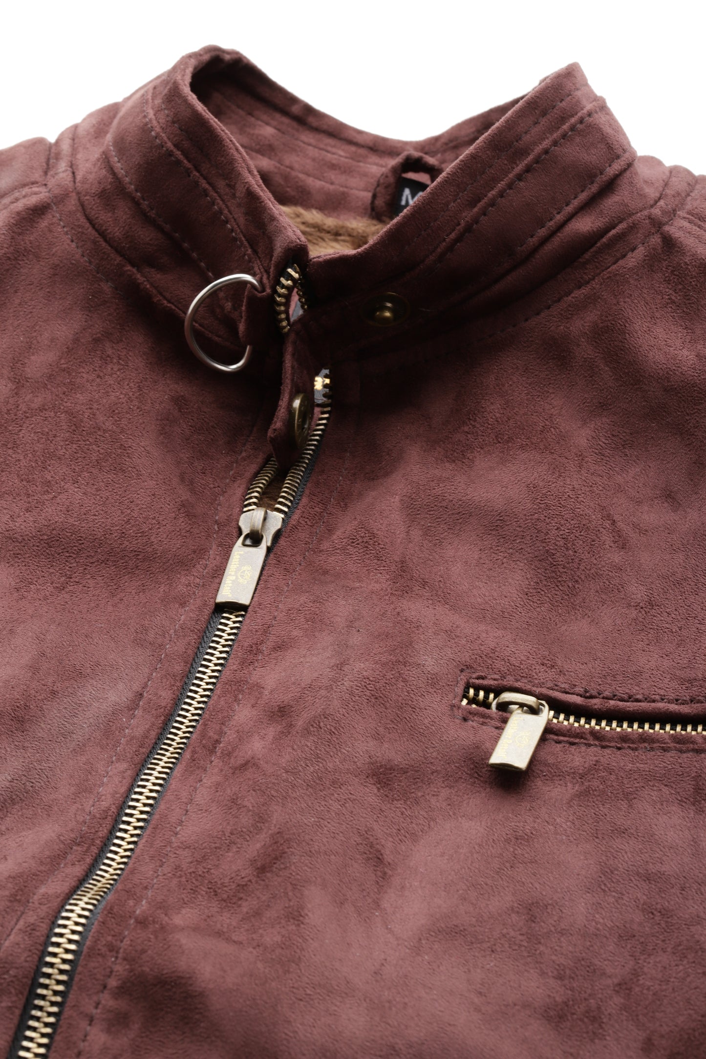 Leather Retail Men's Suede Faux Coffee Leather Jacket ( LRAISUDTWCO )