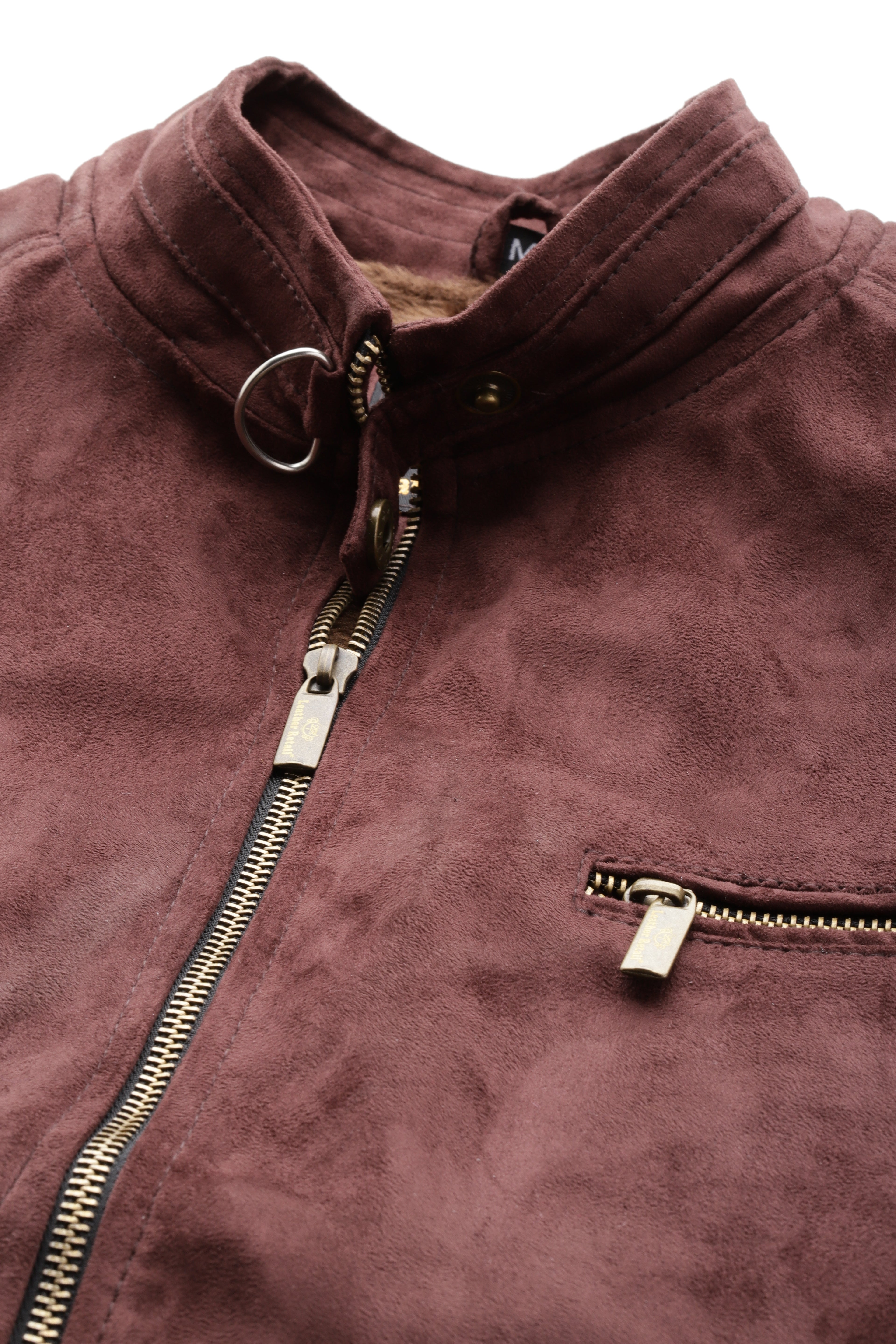Leather Retail Men's Suede Faux Coffee Leather Jacket ( LRAISUDTWCO )