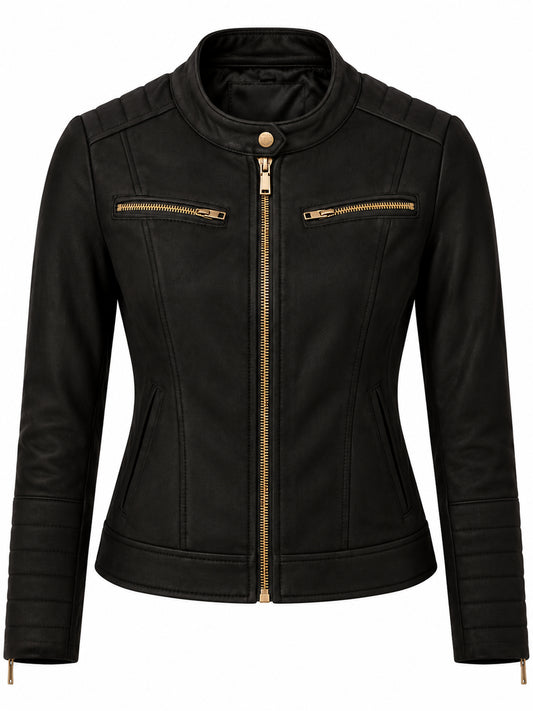 Leather Retail Women's Suede Faux Leather Jacket