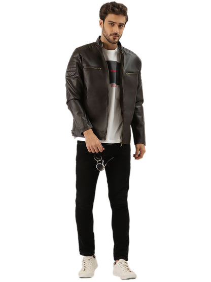 Leather Retail Teakwood Faux Leather Jacket( LRTWCO )