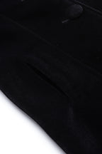 Leather Retail Long Winter Wear Velvet Jacket For Women's ( LRVEL3BBL )