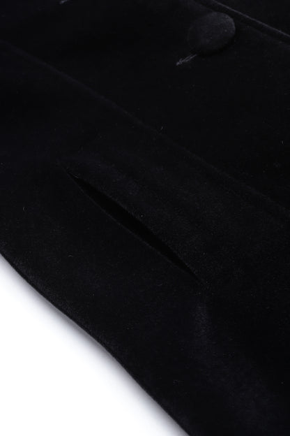 Leather Retail Long Winter Wear Velvet Jacket For Women's(LRVEL3BBL)