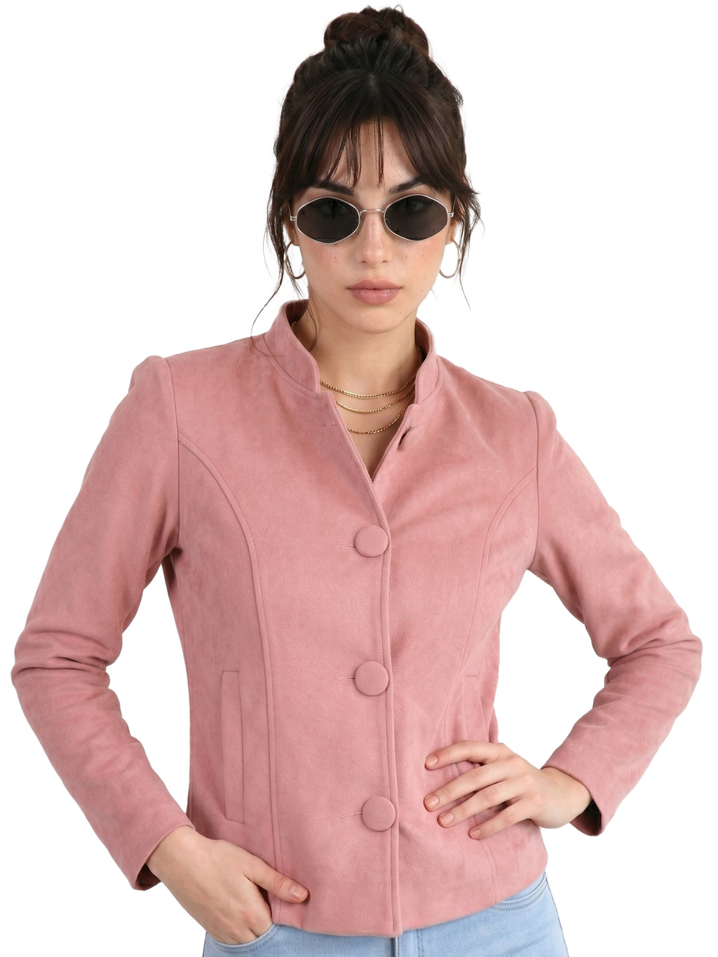 Leather Retail Coat Winter Wear Velvet Jacket For Women's ( LRVEL4BPN )