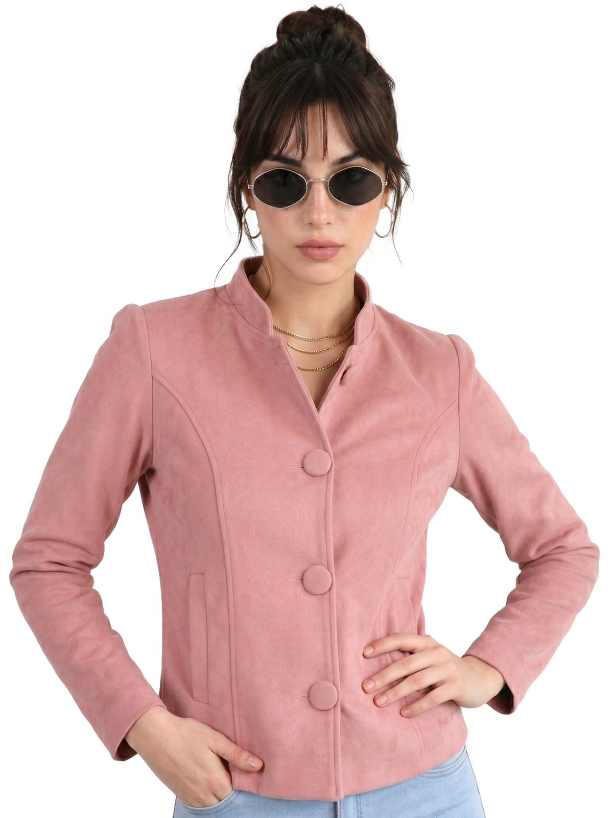 Leather Retail Coat Winter Wear Velvet Jacket For Women's