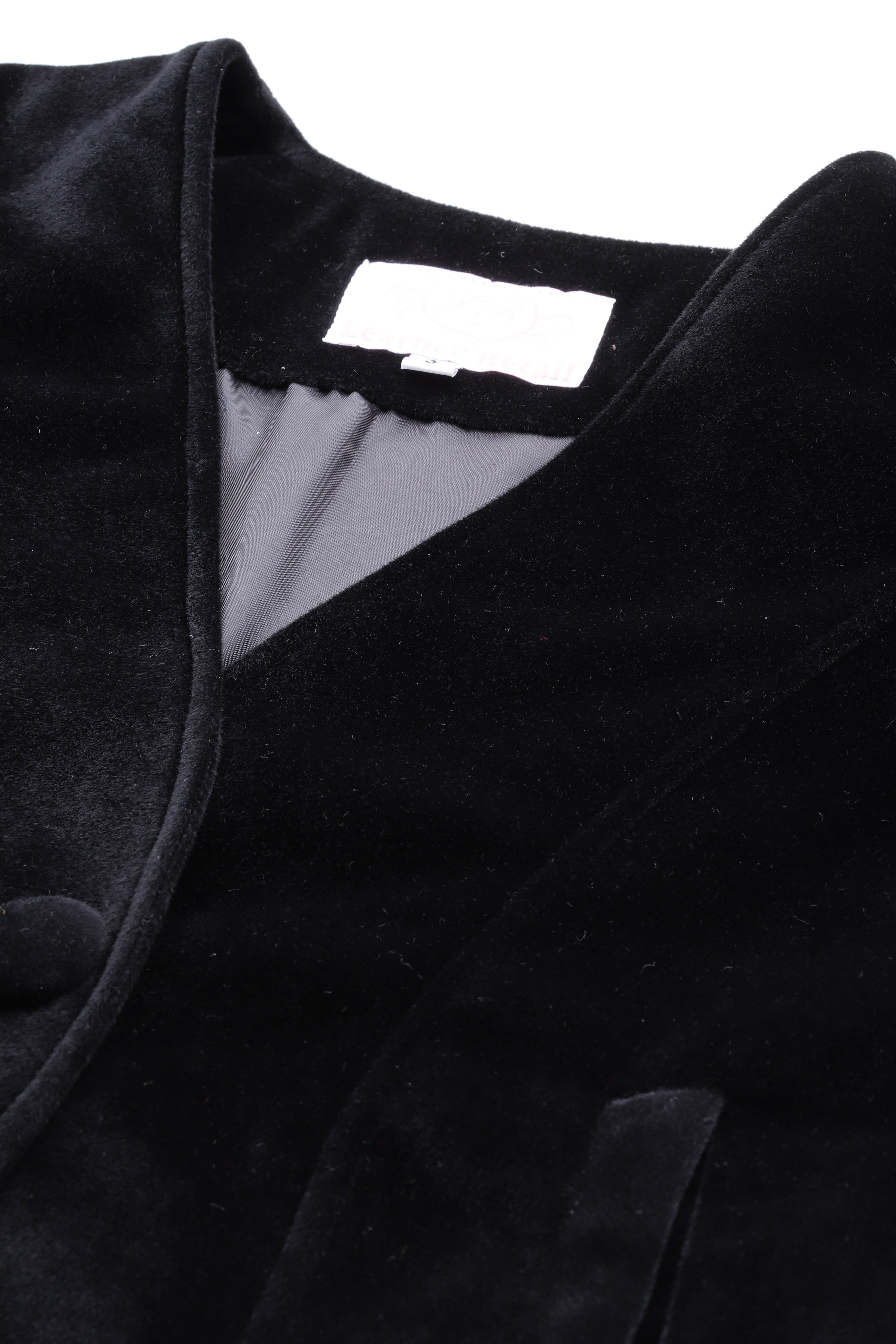 Leather Retail Single Button Winter Wear Velvet Jacket For Women's ( LRVELSBBL )