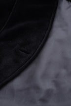 Leather Retail Single Button Winter Wear Velvet Jacket For Women's ( LRVELSBBL )