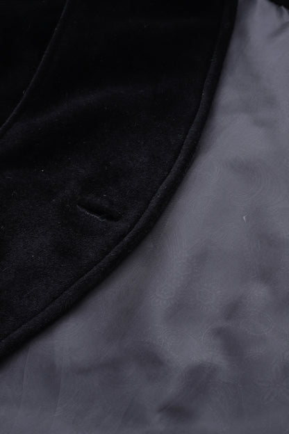Leather Retail Single Button Winter Wear Velvet Jacket For Women's ( LRVELSBBL )