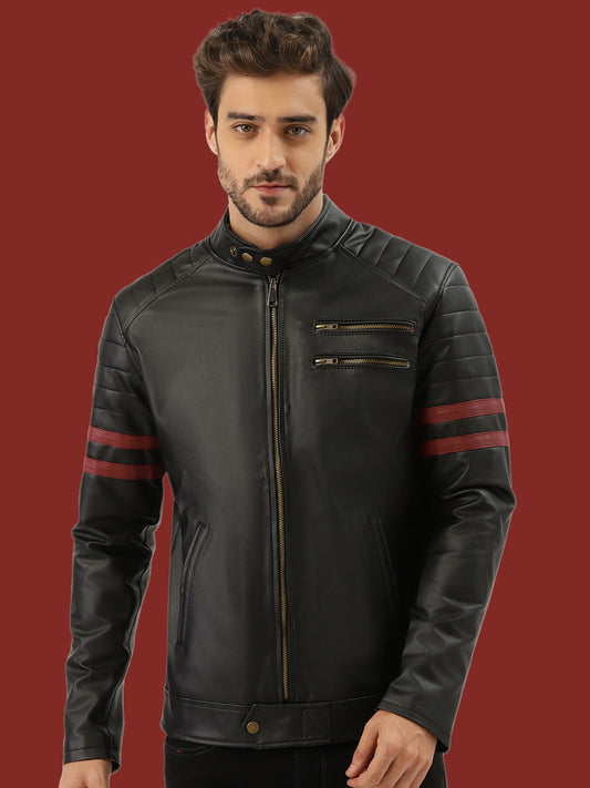 Leather Retail Men's Jacket(LRWOBL)