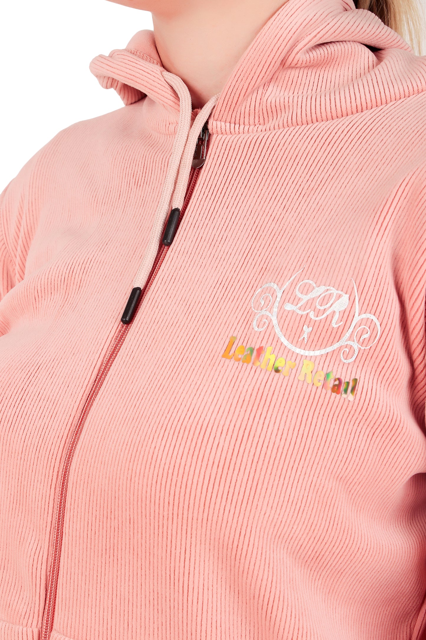 Leather Retail velvet regular fit track suit for Women's (Pink)