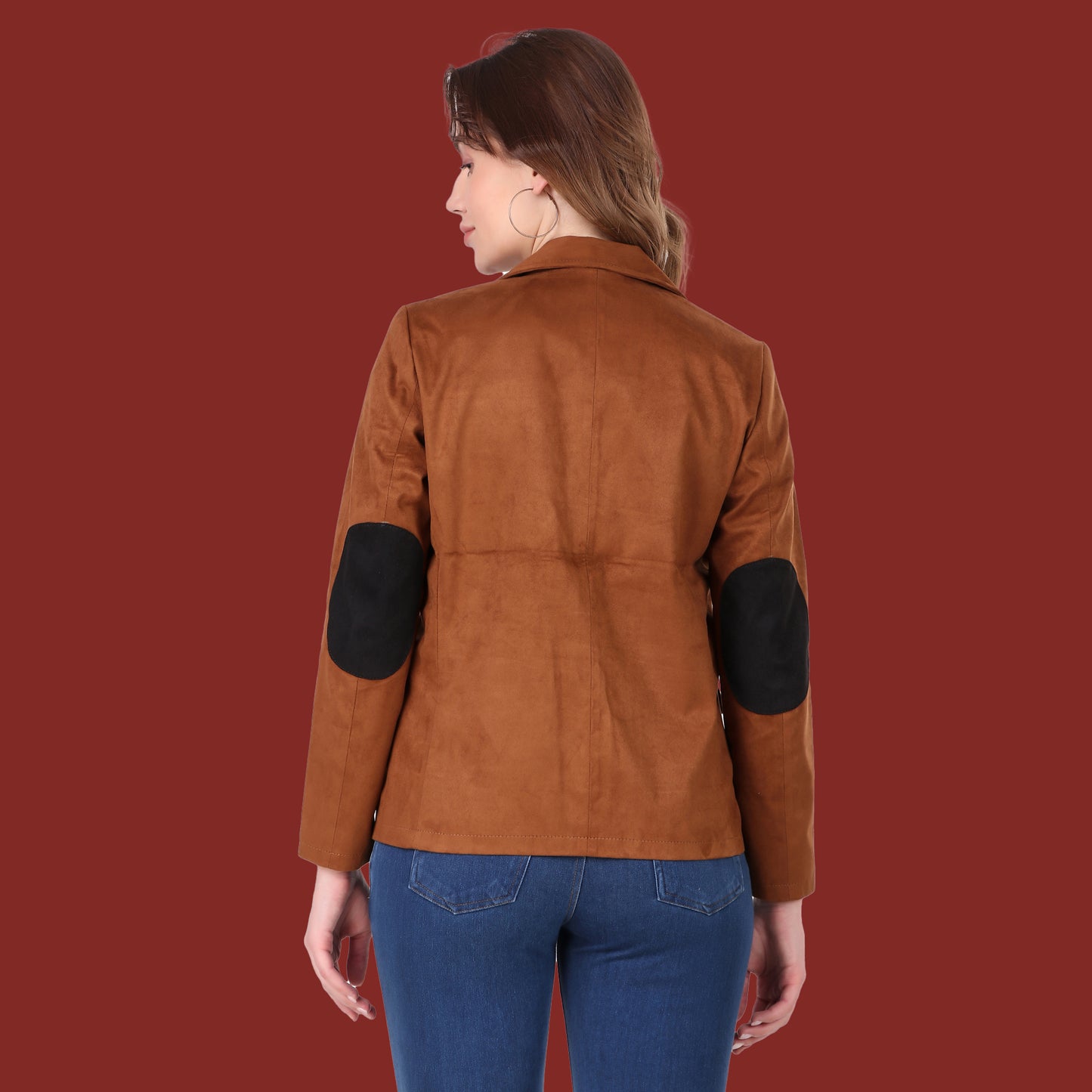 Leather Retail Women's Suede Faux Leather Jacket (LRSUDCOBR)