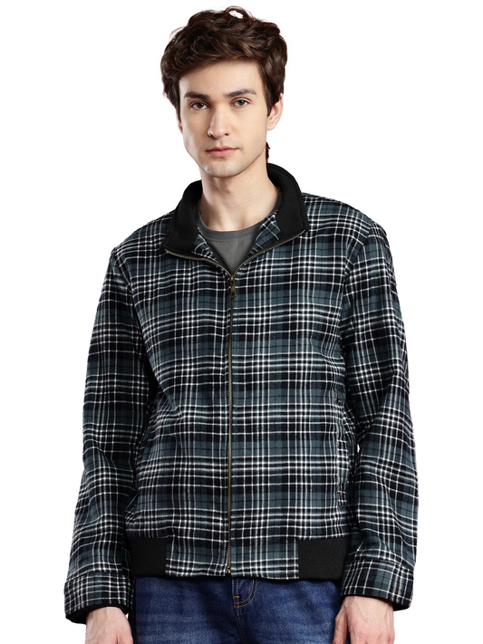 Leather Retail Men's Tweed Biker Jacket ( LRCHECKTD1I )