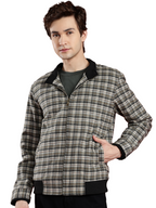 Leather Retail Men's Tweed Biker Jacket ( LRCHECKTD1E )