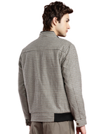 Leather Retail Men's Tweed Biker Jacket ( LRCHECKTD1G )