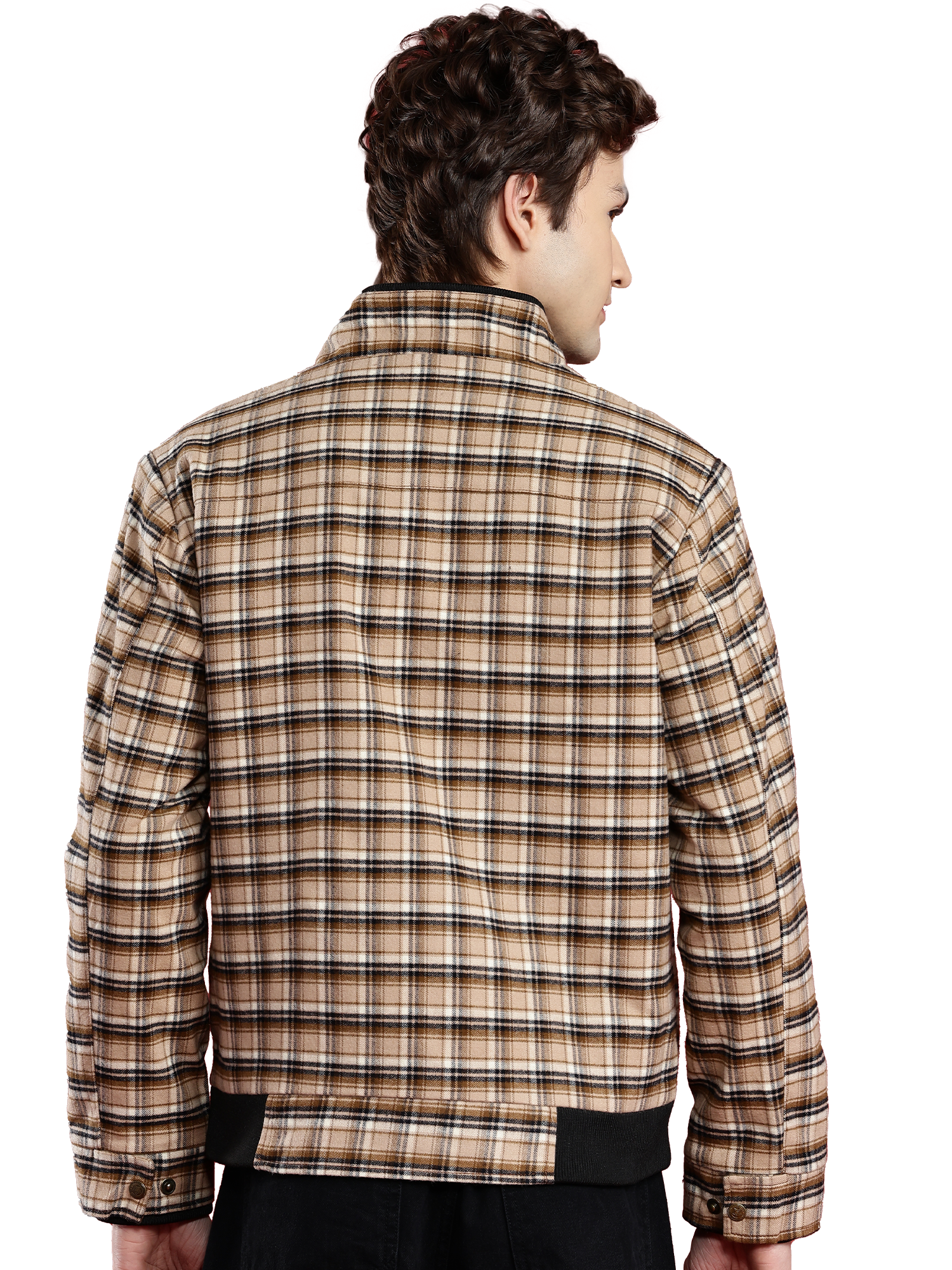 Leather Retail Men's Tweed Biker Jacket ( LRCHECKTD1A )