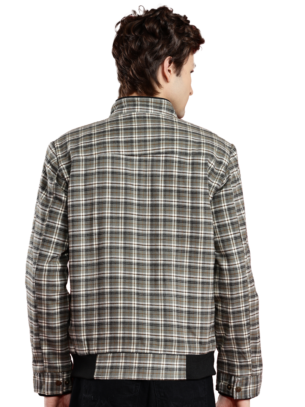 Leather Retail Men's Tweed Biker Jacket ( LRCHECKTD1E )