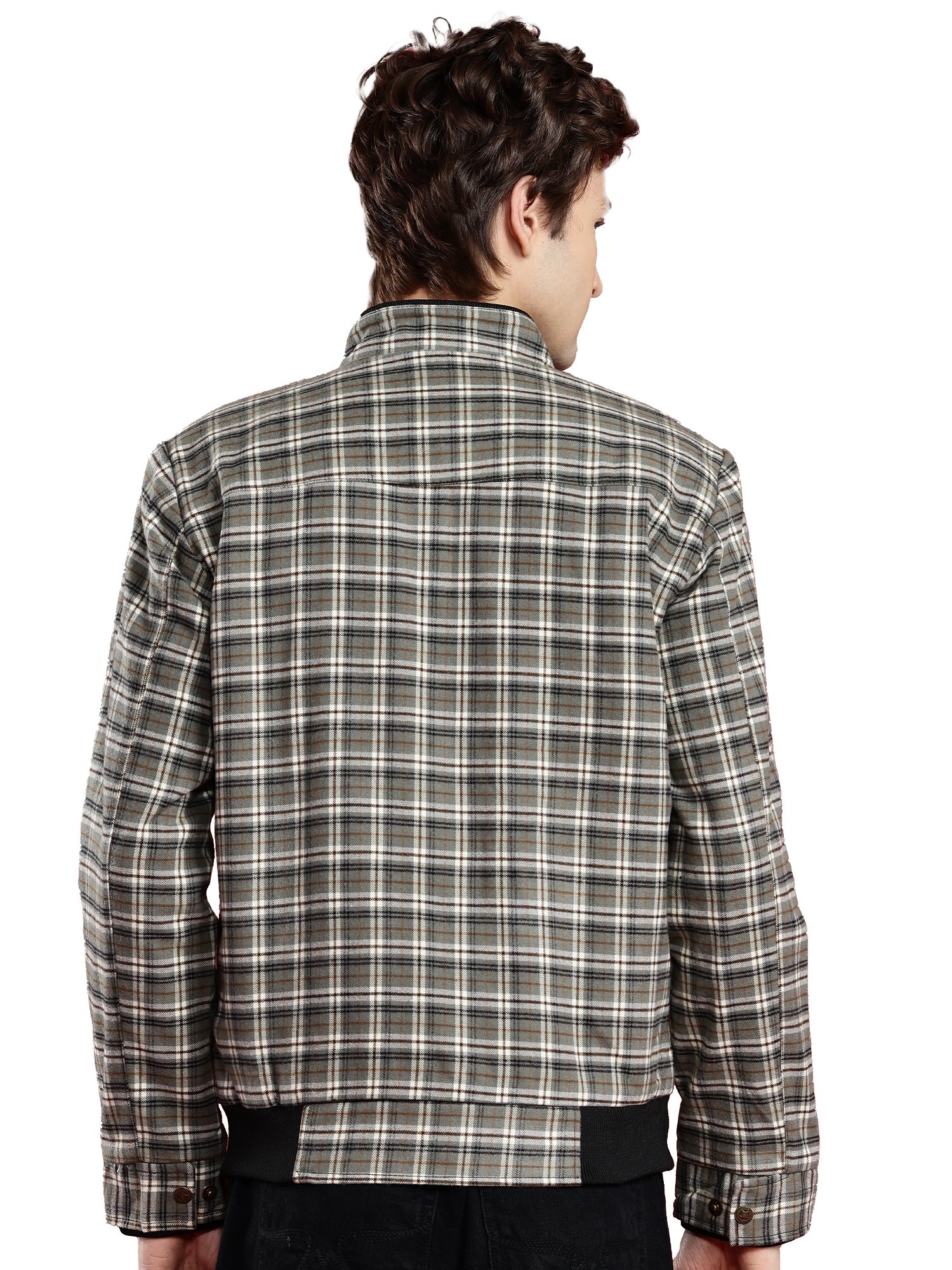 Leather Retail Men's Tweed Biker Jacket ( LRCHECKTD1E )