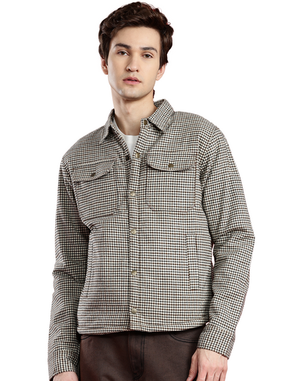 Leather Retail Classic Brown and Black Checked Multicoloured Tweed Jacket ( LRCHECKTD2G )
