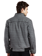 Leather Retail Men's Tweed Biker Jacket ( LRCHECKTD1D )