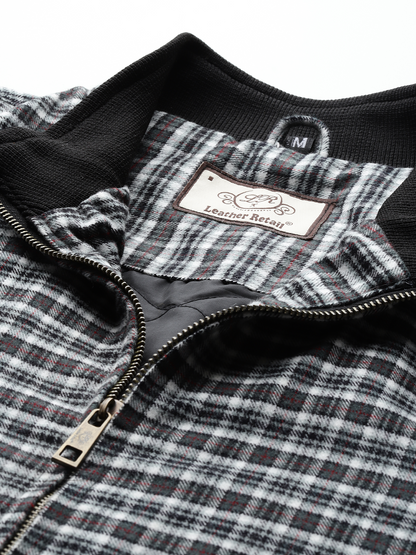 Leather Retail Modern Plaid Multicoloured Tweed Jacket ( LRCHECKTD1D )
