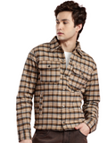 Leather Retail Classic Beige Plaid Multicoloured Tweed Jacket ( LRCHECKTD2A )