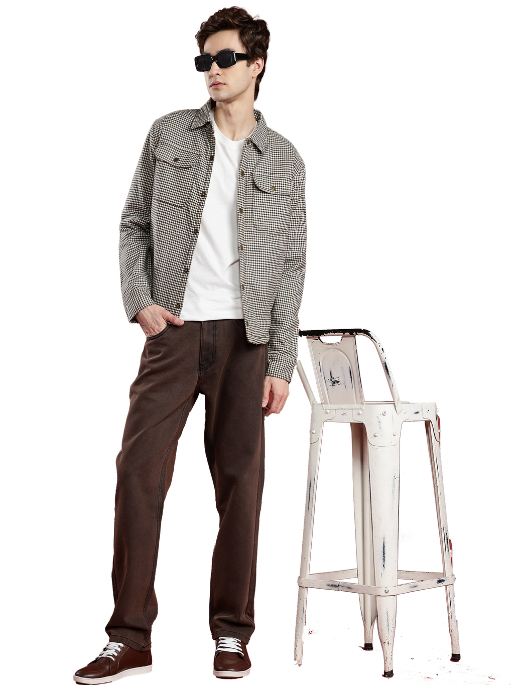Leather Retail Classic Brown and Black Checked Multicoloured Tweed Jacket ( LRCHECKTD2G )
