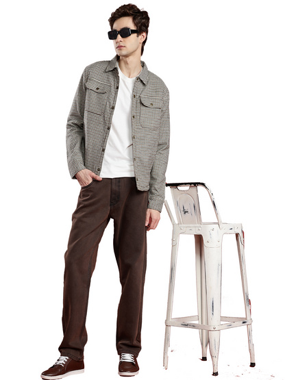 Leather Retail Classic Brown and Black Checked Multicoloured Tweed Jacket ( LRCHECKTD2G )