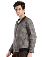 Leather Retail Coffee-White Checkered Multicolor Tweed Jacket ( LRCHECKTD1J )