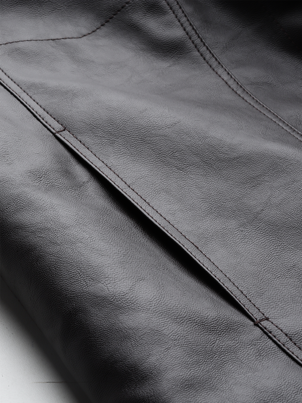 Leather Retail Coffee Faux Leather Jacket for Men's with Snap Button Closure ( LRM50CO )