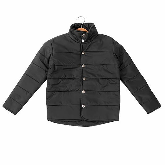 Leather Retail® Polyester Jacket for Kid's (LRKDPOPLBBL)