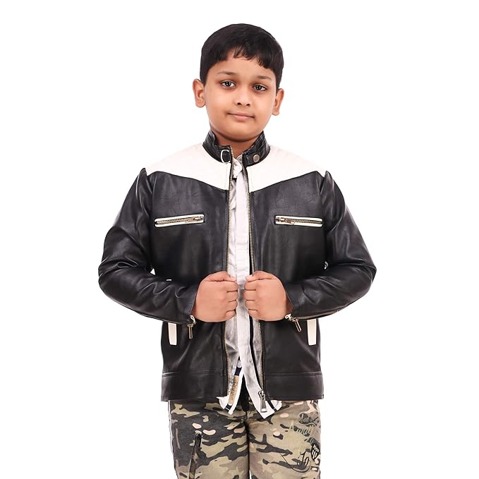 Leather Retail® Boy's Faux Leather Jacket (LRKDWPBL)